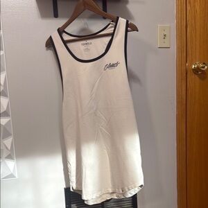 White Tank Top with Black Trim